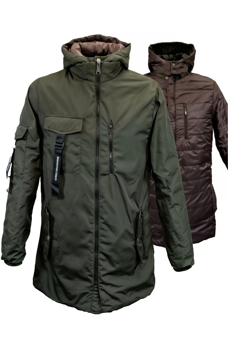 Chaqueta impermeable doble faz